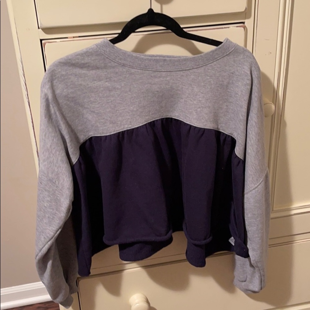Babydoll style crop sweatshirt